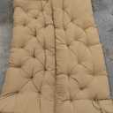 Premium 5" Thick Waterproof Outdoor Swing Cushions 3 Seat Replacement Porch Swing Cushions with Backrest&Ties Bench Cushion for Lawn Outdoor Patio Long Bench Furniture(Khaki 60405inch)