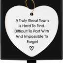 Thank You Boss Day Gifts Going Away Farewell Leadership Promotion Celebration Appreciation Birthday Office Gifts for Coworker Boss Leader Manager, Team Ceramic Hanging Ornaments Heart