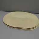 AHHFSMEI Placemats Set of 8 for Dining Table Washable Woven Vinyl Non-Slip 18x12 inches Placemat Heat-Resistant Durable Table Mats for Dining Table Easy to Clean (Oval Beige, 8)