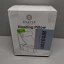 ENITYA 19" Back Pillow for Bed Sitting up, Big Pockets and Washable Removable Cover, Reading Chair for Watching TV/ Reading/ Gaming/ Resting in Bed, Couch or Floor, Medium(Ivory) 