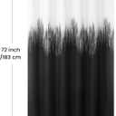 Fabric Shower Curtain, Black and White Cloth Shower Curtains for Bathroom, Modern Waterproof Bathroom Curtains, 78" W x 72" H