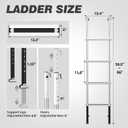 Marudina RV Bunk Ladder, 11-Level Adjustable 57"-66", Wide Anti-Slip Steps | 350lbs Capacity, Lightweight Aluminum Frame with Flexible Hooks, Step Ladder for RVs, Campers & Dorms