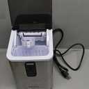 Aeitto Ice Maker Countertop 26lbs/24H, Ice Machine 8 Ice Cubes Ready in 6 Mins, 2 Sizes of Bullet Ice Portable Ice Makers with Basket & Scoop, Auto Self-Cleaning for Home/Kitchen/Office Stainless