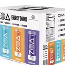 ZOA Zero Sugar Energy Drinks, Variety Pack - Sugar Free with Electrolytes, Healthy Vitamin C, Amino Acids, Essential B-Vitamins, and Caffeine from Green Tea - 12 Fl Oz (Pack of 12) BBD: 096-07-26
