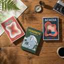 Gifts for Travelers & Hikers - National Park Decorative Books with Storage (Zion, Yosemite, Acadia) - Vintage Travel Decor Memory Box for Keepsakes, Coffee Table & Shelf Display (Set of 3) (Green-Red-Blue)