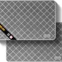 Conlun Cat Litter Mat Litter Trapping Mat, 35" x 23" Premium Durable PVC Grid Mesh with Scatter Control, Non-slip, Less Waste Cat Litter Box Mat, Grey 2 Pack