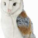 Living Nature Large Barn Owl Stuffed Animal | Fluffy Owl | Soft Toy Gift for Kids | 10 inches (youth large / 11-13)