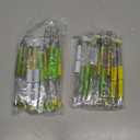 Geyee 12 Set Plastic Beadable Pens Assorted Bead Pens Crystal Wood Round Spacer Set Black Ink DIY Ballpoint for Women Men Gift Office Supplies(Lemon)