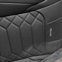 FREESOO 2 Front Tacoma 2005-2023 Seat Covers Custom Fit for Toyota Tacoma Double Crew Cab Faux Leather Pickup Truck Seat Covers (2 PCS Front, Black)