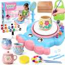 Aujazyble Pottery Wheel for Kids, Complete Pottery DIY Art & Craft Kit Toy, Arts and Crafts for Kids Ages 8-12, Girls Boy Toys Birthday Halloween Christmas Gift for Kid Ages 6 7 8 9 10 11 12+, Blue