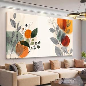 Suconvng Wall Art For Living Room Modern Boho Wall Art Decor Modern Aesthetic Canvas Art Wall Decor Home Wall Decoration Suitable Pictures For Bedroom Apartment Office Can Be Hung 24" 48"