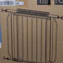 29"-40" Baby Gate for Stairs, Auto Close Stroller Friendly Dog Gate Indoor for Doorways, Pressure Mounted Baby Gate, Easy Walk Through Gate for Children & Pets, Black