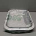 Collapsible Kitten Litter Box, 17.7 x 13.4 x 5 inch Open Cat Potty Pan with Scoop Foldable Shallow Cat Toilet Anti-Splashing Low Entrance Travel Litter Box with Falling Sand Pedal Grey