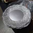Silver Charger Plates Bulk 100Pcs - 13" Elegant Silver Plastic Chargers for Dinner Plates, Wedding & Event Decorative Charger Plates Set