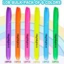 Duchong 108 Highlighters Bulk, Highlighters Assorted Colors, Chisel Tip Dry-Quickly No Bleed Highlighter, Office Classroom Must Have, Back to School Supplies for Teachers(Multicolor)