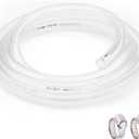1/4 ID  3/8 OD - 25 ft Clear Plastic Vinyl Tubing, Flexible PVC Hose Lightweight Non-Toxic vinyl Tube for Transfer Water Air Oil