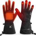 SAVIOR HEAT Heated Glove Liners for Men Women, Rechargeable Battery Electric Heated Gloves, Winter Warm Glove Liners, Thin Gloves Riding Ski Snowboarding Hiking Cycling Hand Warmers (X-Small-Small)