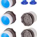 5 Pieces Faucet Aerator - Insert Water Tap Aerators Faucet Flow Restrictor Replacement Parts for Bathroom or Kitchen, 1.2GPM16.5mm/0.64Inch