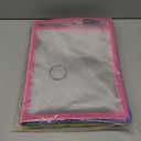 SUNEE 30 Packs Oversized Reusable Dry Erase Pocket Sleeves with 2 Rings, 10 Assorted Colors 10x14 Ticket Holders, Clear Plastic Sheet Protectors, Teacher School Classroom Supplies