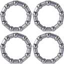 Mxxipp 4pcs 1/4in x 9 Balls Bike Ball Crank Bearing, Stainless Steel Bottom Brackets Retainer, Bicycle Axle Wheel Frame Bearing Replacement for Mountain Bike- Black