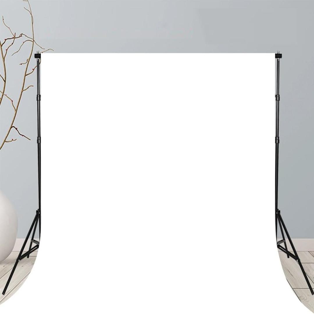 Solid Photography Backdrop Background Chromakey Muslin Portrait Background Screen for Photo Video Studio (White, 6x9ft)