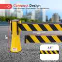 Pyle Retractable Traffic Cone Warning Belt - Hazardous Caution Tape Style, Warning/Emergency Belt, Magnetic & Weather Resistant Design, Retractable Belt Length: Extends Up to 10 ft. - Pyle PCNTP16.5