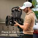 KVV Electric Golf Push Cart with Remote Control, Super Compact and Lightweight Electric Golf Cart,Smallest Folding Size Electric Golf Cart, Suitable for All Terrains, and Charcoal