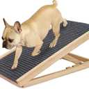 Pet Stairs Dog Steps Pet Slope Adjustable Wooden Pet Stairs Portable Foldable Dog Safety Ramp,Wooden Pet Ramp/Ladder for Small Medium Dogs
