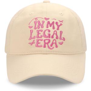 21st Birthday Gifts for Her, 21st Birthday Decorations for Friends, Daughter, Sister, Adjustable Size Baseball Cap (Beige)