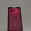 CANSHN Magnetic Compatible with iPhone 17 Pro Max Case, Upgraded [Full Camera Protection] [Compatible with Magsafe] [Translucent Matte] Shockproof Protective Phone Cover 6.9 Inch - Hot Pink