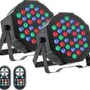 U`King 36 LED RGB Stage Par Lights by Remote DMX Control 2pack