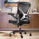 Ergonomic Office Chair - X-Shaped Computer Desk Chairs Comfy, Mesh High-Back Gaming Chair with Adjustable Lumbar Support, Executive Task Chair for Adults, Comfortable for Long Hours (Black)