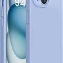 Miracase Compatible with iPhone 15 Plus Case, [Soft Anti-Scratch Microfiber Lining], Liquid Silicone Case Gel Rubber Shockproof Drop Protection Phone Case for iPhone 15 Plus (Clove Purple)