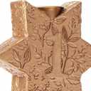 WDS WONDROUS Christmas Candle Holders Snowflake  Set of 4 Gold Star Candlestick Holder Hexagon, Taper Candle Holders for Christmas Table Centerpieces, Xmas Home Decor