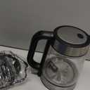 Amazon Basics Electric Kettle with Glass Carafe for Tea and Coffee, BPA-Free, Fast Boiling, Auto Shut-Off, 1.8 Quarts, 1500W, Black and Silver