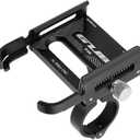GUB P30 Aluminum Bike Phone Holder for 3.5" to 7.5" Device Bicycle Phone Stand Scooter Moto Mount Support Handlebar Clips (Black)