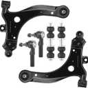 Front Lower Control Arms w/Ball Joint Outer Tie Rods Sway Bars Suspension kit for 2000-2016 Chevy Impala, Buick Lacrosse/Allure, Pontiac Grand Prix, Buick Regal/Century, 1998-2002 Oldsmobile Intrigue