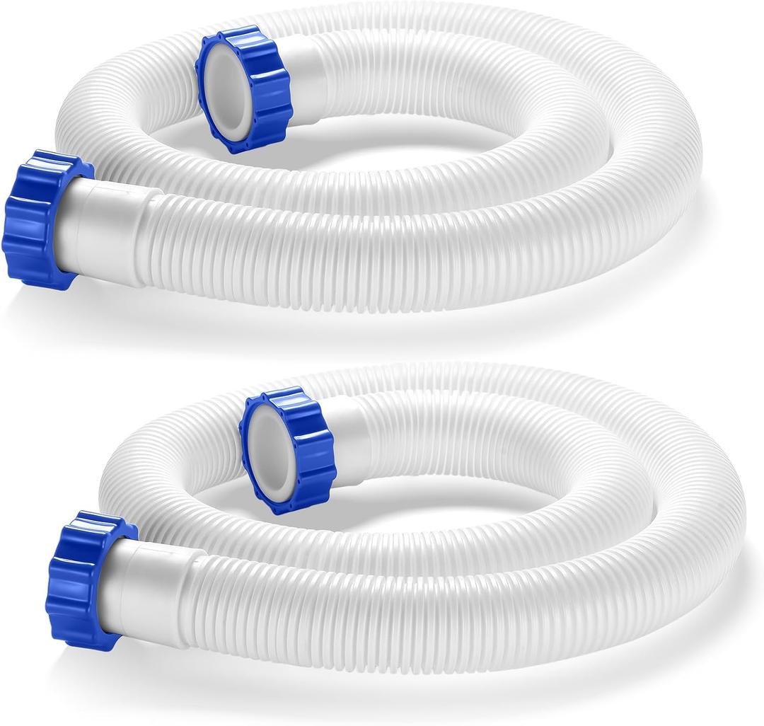 2 Pcs Pool Hoses for Above Ground Pools 1 1/2 Inch Diameter 59" Long Pool Pump Hose Replacement Filter Pump Hose Accessories