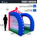 Inflatable Carnival Games — 6.5×6.5×9FT, Built-in Blower, Quick-Inflate — Football Target (Quick-Inflate Outdoor & Indoor Football Game for Backyard Parties, Team Challenges & Event Fun)