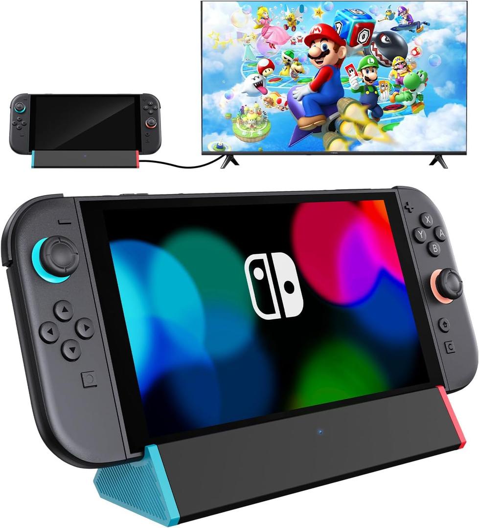 SIWIQU TV Dock Station for Nintendo Switch 2, Portable TV Docking Station Replacement with 4K@120Hz HDMI Adapter/Type C Port/USB Port for Official Nintendo Switch 2