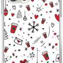 Ricin Relun Cute Christmas Pattern Phone Case for iPhone 16 Pro Max, Christmas Tree Snowflake Cover for Girls Boys Women Men for iPhone 16 Pro Max, Unique Trendy TPU Bumper Cover Case