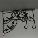AMAGABELI GARDEN & HOME 4 Pack Hanging Plant Brackets Outdoor 12 inch Metal Fence Wall Plant Hanger Hooks for Hanging Flower Baskets Bird Feeders Lanterns Wind Chimes Rust-Resistant Black