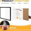 YixangDD 5 Pack Certificate Frames 8.5 x 11, College Diploma Frame with Clear Plexiglass, Black Degree Document Frame for Wall and Tabletop Display
