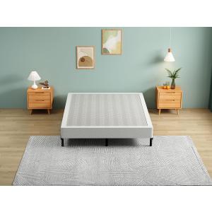 7 Inch Queen Box Spring,Black Heavy Duty Metal Mattress Foundation/Easy Assembly/Non-Slip/No Noise/Easy Clean Fabric Cover