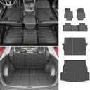 powoq Floor Mat Compatible with 2019-2025 Toyota RAV4 Cargo Mat Trunk Mat Replacement for 2019-2025 Toyota RAV4 Accessories (Floor+Trunk+Backrest Mat)