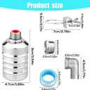 2pcs Water Float Valve, Stainless Steel Automatic Water Level Control Float Valve 1/2in and 3/4in Connection Types for Fish Tank Swimming Pool Livestock Trough