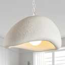 Wabi Sabi Pendant Lights,15.7in White Modern Pendant Light Resin Hanging Lamp Kitchen Island Lighting Modern Japandi Chandelier for Dining Room Bedroom Hallway Restaurant Foyer