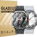 Suoman 4-Pack for Samsung Galaxy Watch 6 Classic 47mm/ Galaxy Watch 7 Ultra 47mm Screen Protector, [Anti-Scratch] 2.5D 9H Ultra-thin Tempered Glass Screen Protective Film