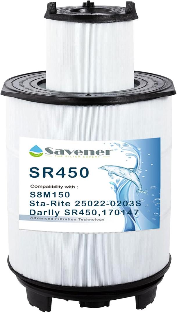 S8M150 System 3 Inner and Outer Cartridge Replacement for Sta-Rite System 3 S8M150, 170147, 25022-0203s-25021-0202s, SR450 Swimming Pool Filter Cartridge, 450 Sq.Ft. Filtration Area S8M150 System 3 Inner and Outer Cartridge Replacement for Sta-Rite System 3 S8M150, 170147, 25022-0203s-25021-0202s, SR450 Swimming Pool Filter Cartridge, 450 Sq.Ft. Filtration Area