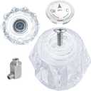 Shower Handle Replacement Assembly for RP41661,Shower Knob Replacement Compatible with Delta and Peerless Single Handle Tub Faucets,Universal Shower Handle Replacement,Clear Acrylic